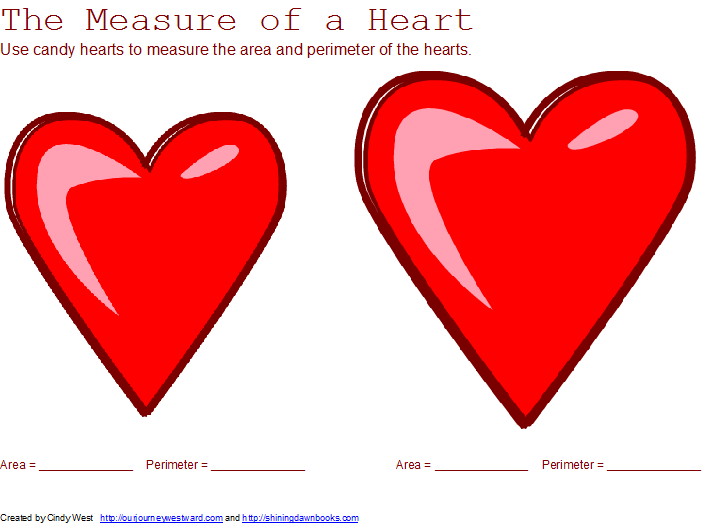 Candy Heart Valentine's Day Math Printables