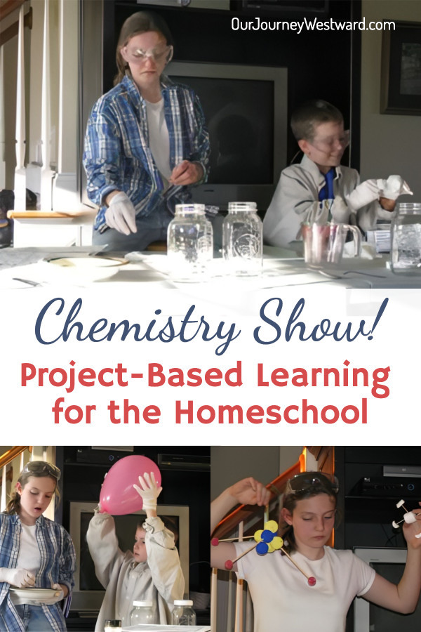children demonstrating science experiments for a chemistry show