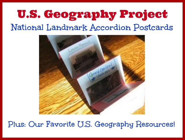 Geography landmarks postcard project