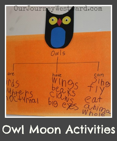 Owl Moon Activities | Our Journey Westward