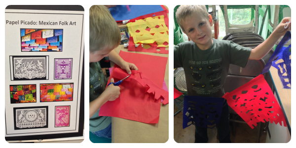 Papel Picado art as part of Mexico unit