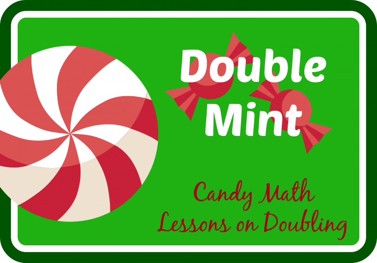 Animated peppermint for a blog post on candy math lessons.