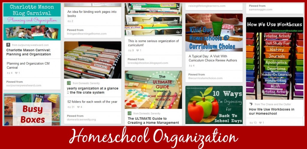 Cindy West's Homeschool Organization Pinterest Board