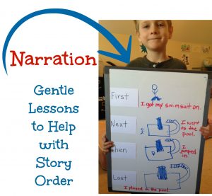 When Charlotte Mason narration is a struggle, this story order lesson can give just the visual (and active) stimulation your child might need.