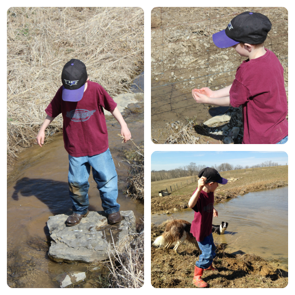 Little boys learn nature actively through their five senses. Let them learn. They'll love it