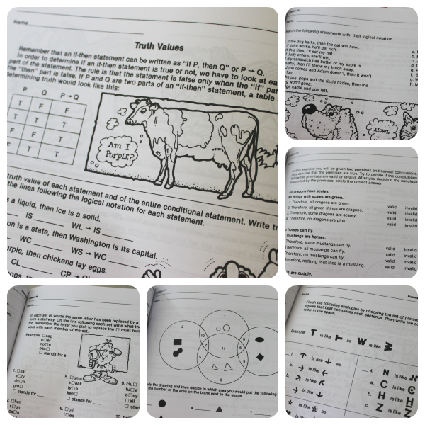 These are sample pages from Bonnie Risby's awesome logic workbooks.