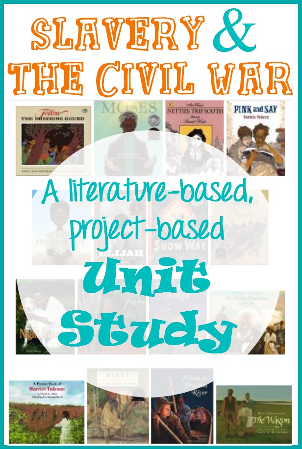 Slavery and the Civil War blog image with photos of civil war picture books