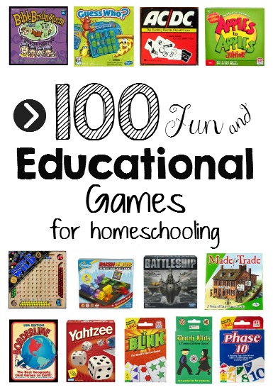 100 Educational Games for Homeschooling
