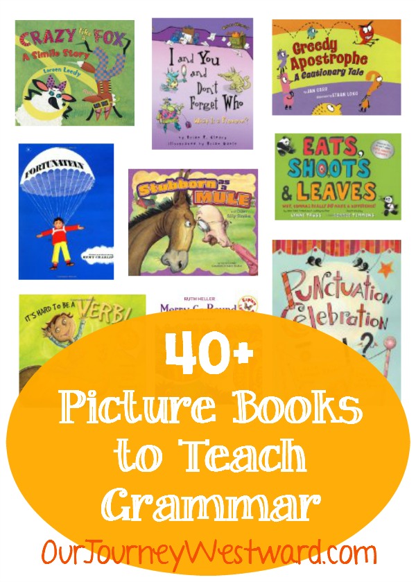 Images of picture books that are used to teach grammar