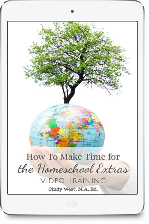 There are so many wonderful opportunities for homeschoolers. But, with so much that "has" to be done, how can you possibly find time for the meaningful extras? Let Cindy help you!