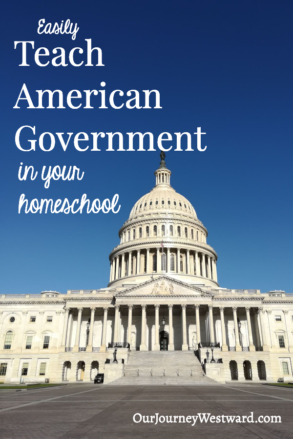 Photo of the capitol building in D.C. Used for a blog post about teaching American Government in your homeschool.