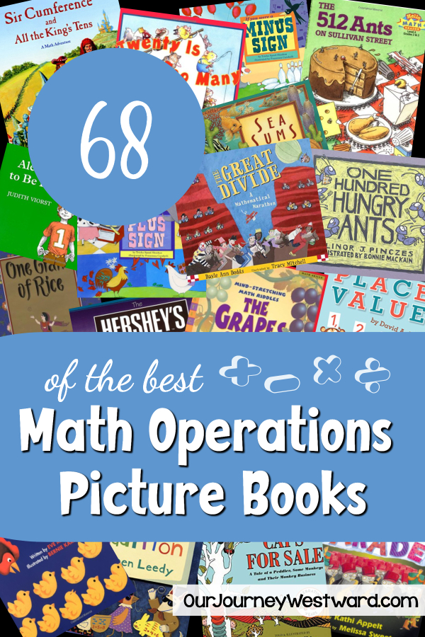 Use math operations picture books to easily help teach the concepts of addition, subtraction, multiplication, and division!