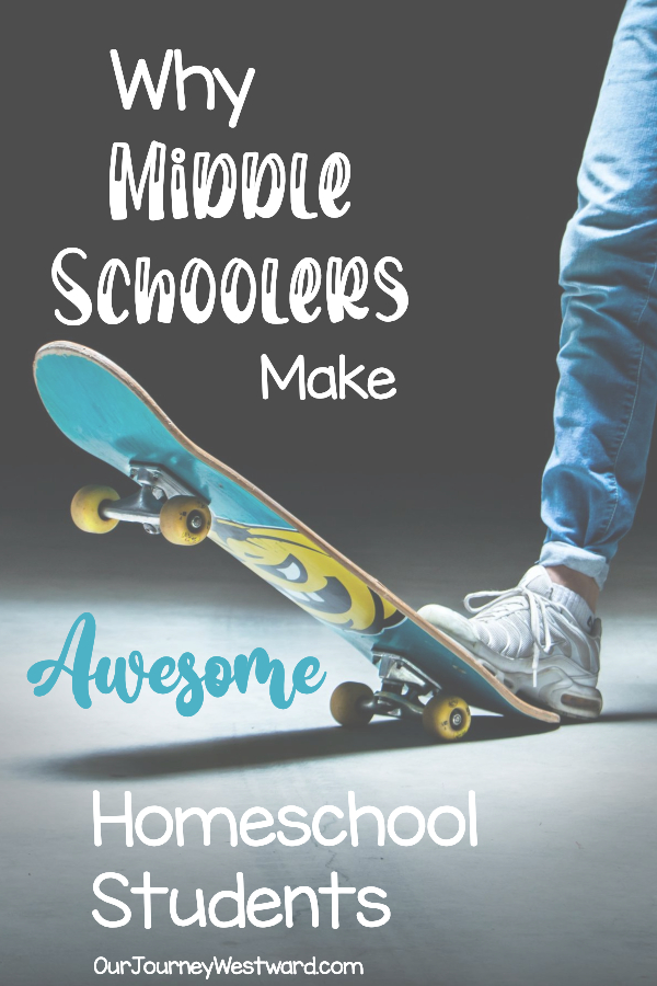 For a blog post about middle schoolers making awesome students, we have a black background with a blue and green skateboard being propped up by someonesjean-clad leg and foot with white tennis shoe.