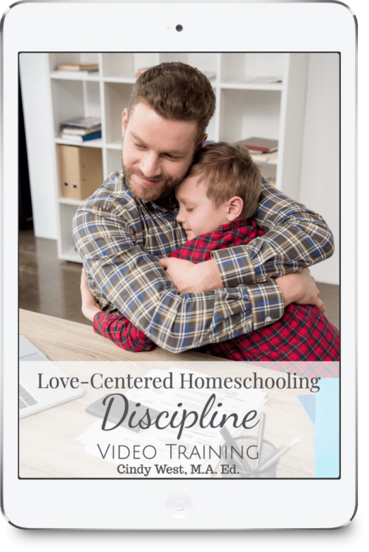 Dad and son hugging. Advertising a masterclass about love-centered discipline.