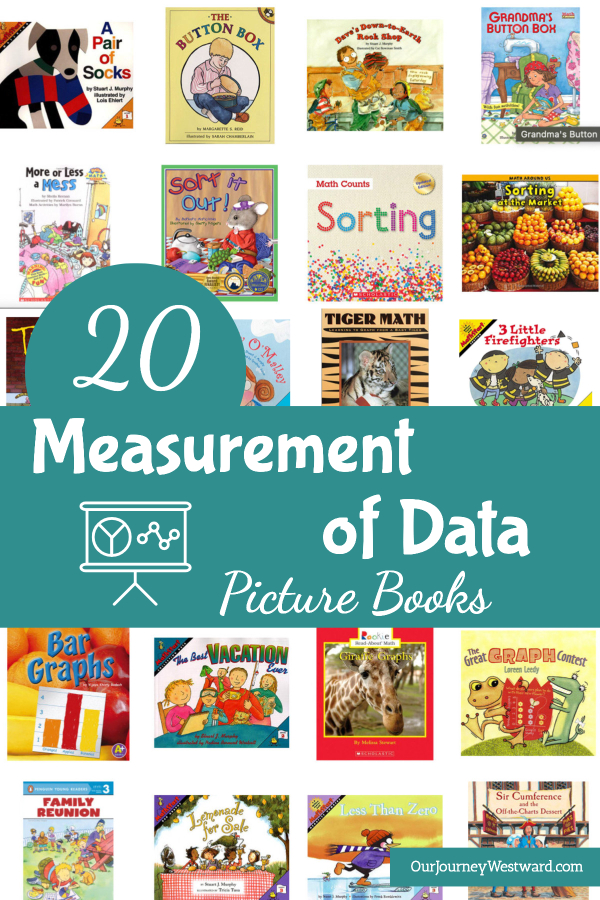 Picture books illustrating the measurement of data. For a blog post of math picture books.