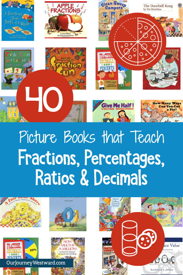 Picture books provide great visuals of math concepts, like fractions, that may be hard for children to understand.