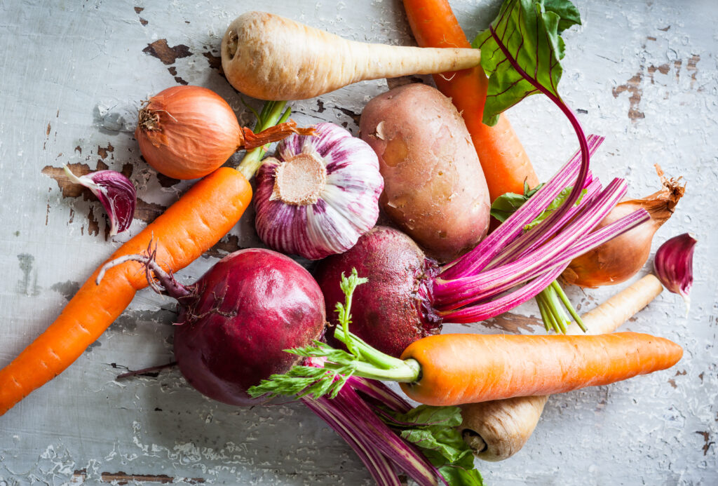 assorted root vegetables