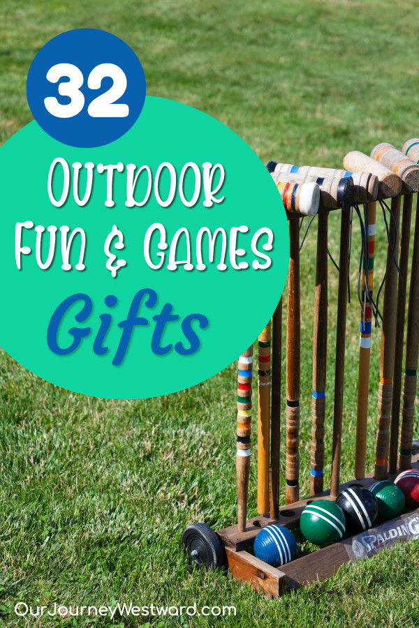 croquet set in yard advertising outdoor gifts