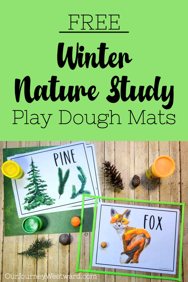 Winter Nature Study Play Dough Mats for Your Homeschool