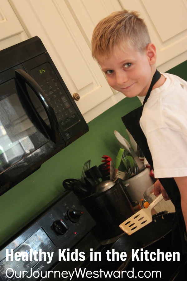 This healthy kids in the kitchen post was inspired by the serious chef in our house - who happens to be nine and also has some special dietary needs.