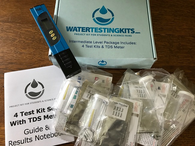 Homeschool science is fun and easy with a water testing kit!