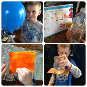 Elementary science experiments are easy using inexpensive prepared kits.