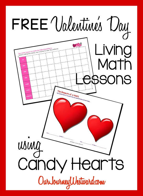 Candy Heart Valentine S Day Math Printables Our Journey Westward