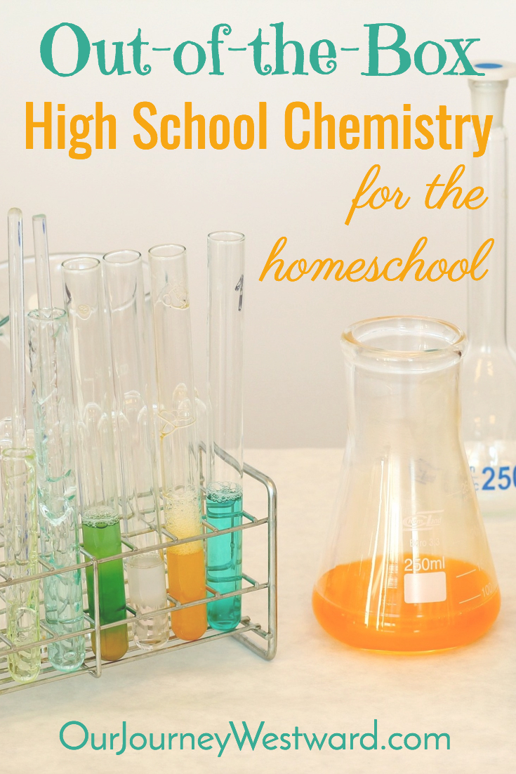 This homeschool high school chemistry course uses several unique resources to fill an entire year. It's lighter on mathematics for students who don't thrive on math, but need a chemistry course.